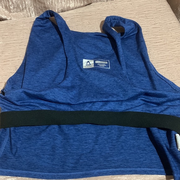 Athlux Sports Tank/Bra Blue XXL 2X  Stretchy Polyester Spandex - Picture 11 of 14